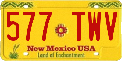 NM license plate 577TWV