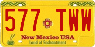 NM license plate 577TWW