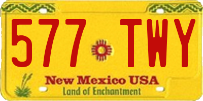 NM license plate 577TWY