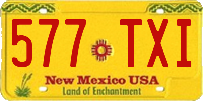 NM license plate 577TXI