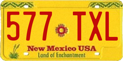 NM license plate 577TXL