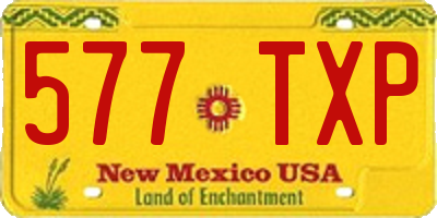 NM license plate 577TXP