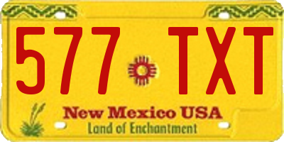 NM license plate 577TXT