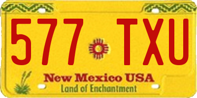 NM license plate 577TXU