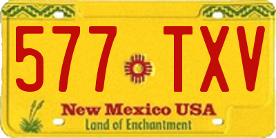 NM license plate 577TXV