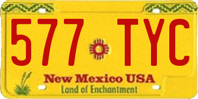 NM license plate 577TYC