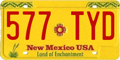 NM license plate 577TYD