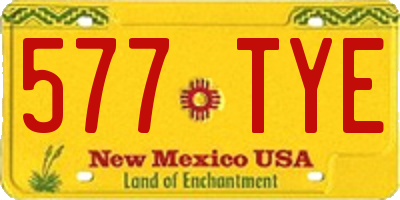NM license plate 577TYE