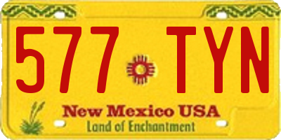 NM license plate 577TYN
