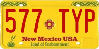 NM license plate 577TYP