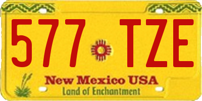 NM license plate 577TZE