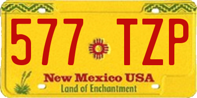 NM license plate 577TZP