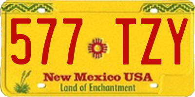 NM license plate 577TZY