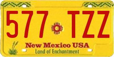 NM license plate 577TZZ