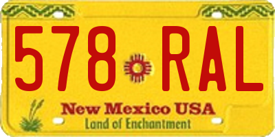 NM license plate 578RAL