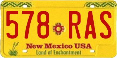 NM license plate 578RAS