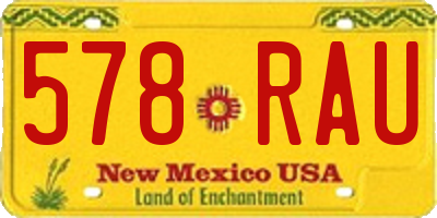 NM license plate 578RAU