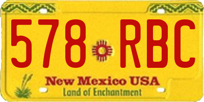 NM license plate 578RBC