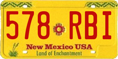 NM license plate 578RBI