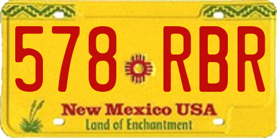 NM license plate 578RBR