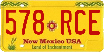 NM license plate 578RCE