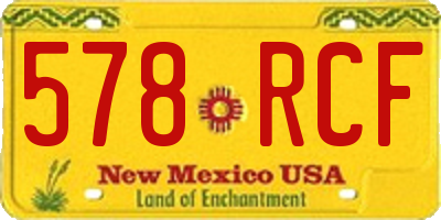 NM license plate 578RCF