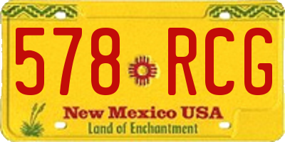 NM license plate 578RCG