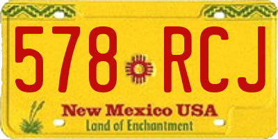NM license plate 578RCJ