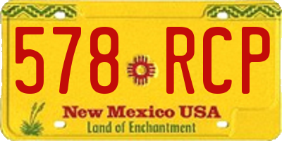 NM license plate 578RCP