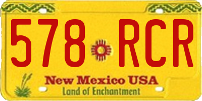 NM license plate 578RCR