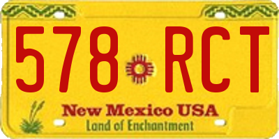 NM license plate 578RCT