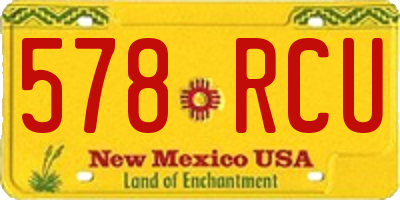 NM license plate 578RCU