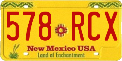 NM license plate 578RCX