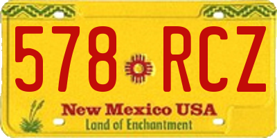 NM license plate 578RCZ