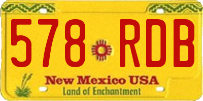 NM license plate 578RDB