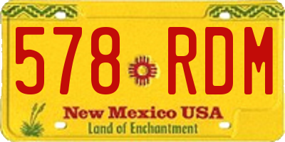 NM license plate 578RDM