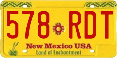 NM license plate 578RDT
