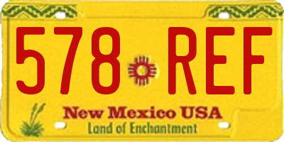 NM license plate 578REF