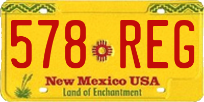 NM license plate 578REG