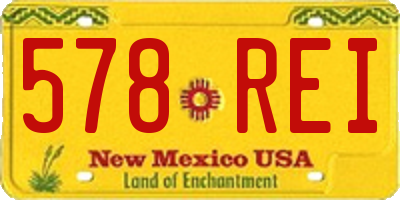 NM license plate 578REI
