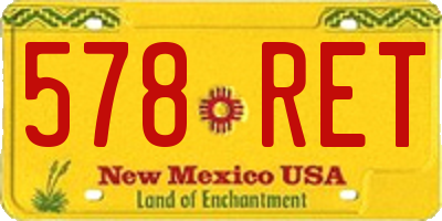 NM license plate 578RET
