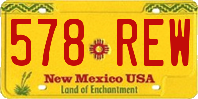 NM license plate 578REW