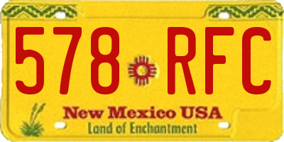 NM license plate 578RFC