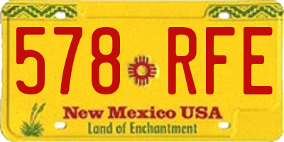 NM license plate 578RFE