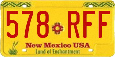 NM license plate 578RFF