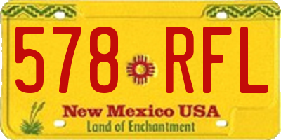 NM license plate 578RFL