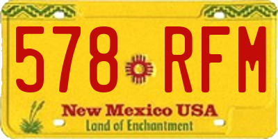 NM license plate 578RFM
