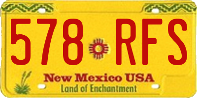 NM license plate 578RFS