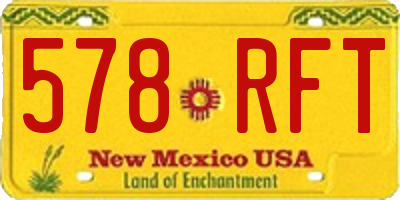 NM license plate 578RFT