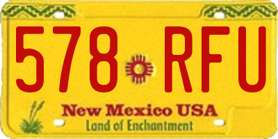 NM license plate 578RFU